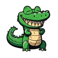 cute Alligator cartoon style vector