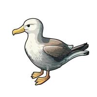 cute albatross cartoon style vector