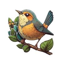 cute bird cartoon style vector