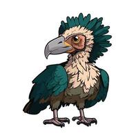 cute vulture cartoon style vector