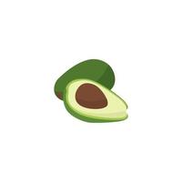 An illustration of an avocado with the word avocado on it. vector