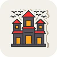 Haunted House Vector Icon Design