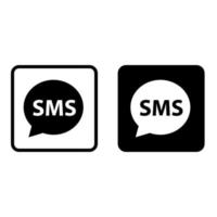 SMS icono vector colocar. mensaje ilustración firmar recopilación. charla símbolo.
