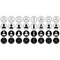 User vector icon set. account illustration sign collection. Man symbol. person logo.