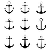 Anchor icon vector set. seafaring illustration sign collection. sailor symbol or logo.