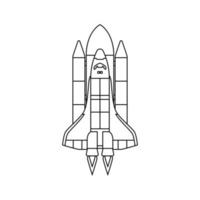 Rocket icon vector. Space Craft illustration sign. Shuttle symbol or logo. vector
