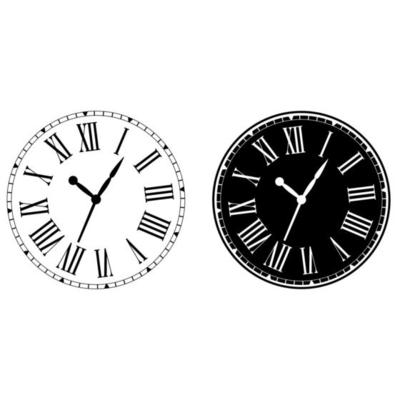 Clock face icon vector set. Wall Clock illustration sign collection. Time symbol. watch symbol or logo.
