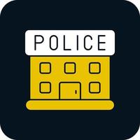 Police Station Vector Icon Design