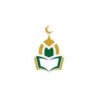 mosque building logo design mosque icon with color motif vector