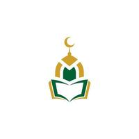 mosque building logo design mosque icon with color motif vector