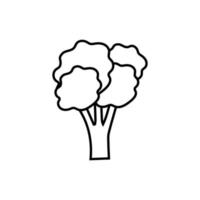 brócoli icono vector, lleno plano firmar, sólido pictograma aislado en blanco antecedentes, logo ilustración. brócoli icono dibujos animados. vegetal icono, silueta estilo. comida icono. vector