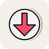 Arrow Alt Circle Down Vector Icon Design