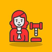 Judge Woman Vector Icon Design