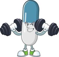 Vitamin pills Cartoon character vector