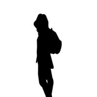 Black woman silhouette vector