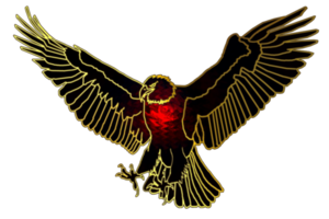 Symbol Adler fliegend bereit zu jagen png
