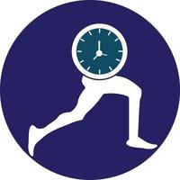 hora correr vector logo modelo. esta diseño utilizar reloj y para símbolo. adecuado para gestión.