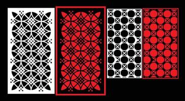 Decorative wall panel set chinese mdf cnc router laser cutting pattern design for mdf wood cutting vector Cnc Router Design Foamsheet, Acrylic and CNC Machine Cutting, EPS File.