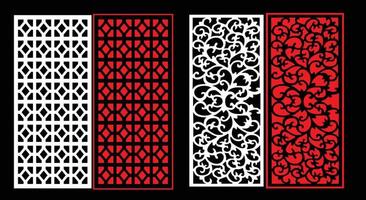 Decorative wall panel set chinese mdf cnc router laser cutting pattern design for mdf wood cutting vector Cnc Router Design Foamsheet, Acrylic and CNC Machine Cutting, EPS File.