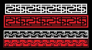 Decorative wall panel set chinese mdf cnc router laser cutting pattern design for mdf wood cutting vector Cnc Router Design Foamsheet, Acrylic and CNC Machine Cutting, EPS File.