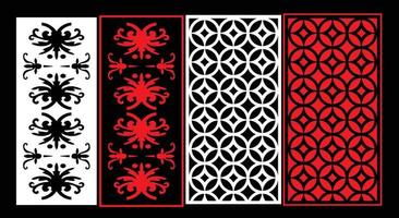 Decorative wall panel set chinese mdf cnc router laser cutting pattern design for mdf wood cutting vector Cnc Router Design Foamsheet, Acrylic and CNC Machine Cutting, EPS File.