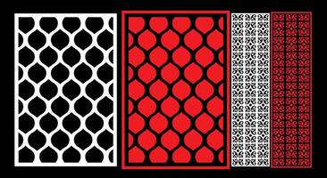 Decorative wall panel set chinese mdf cnc router laser cutting pattern design for mdf wood cutting vector Cnc Router Design Foamsheet, Acrylic and CNC Machine Cutting, EPS File.