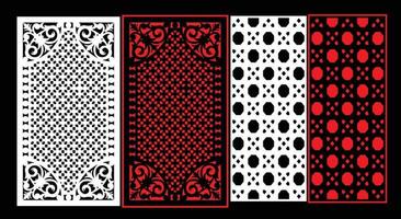 Decorative wall panel set chinese mdf cnc router laser cutting pattern design for mdf wood cutting vector Cnc Router Design Foamsheet, Acrylic and CNC Machine Cutting, EPS File.