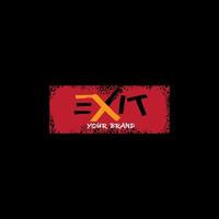 Exit Text Logo Design Vector