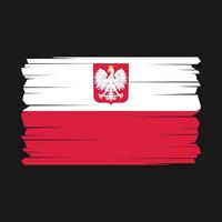 Ilustración de vector de bandera de polonia