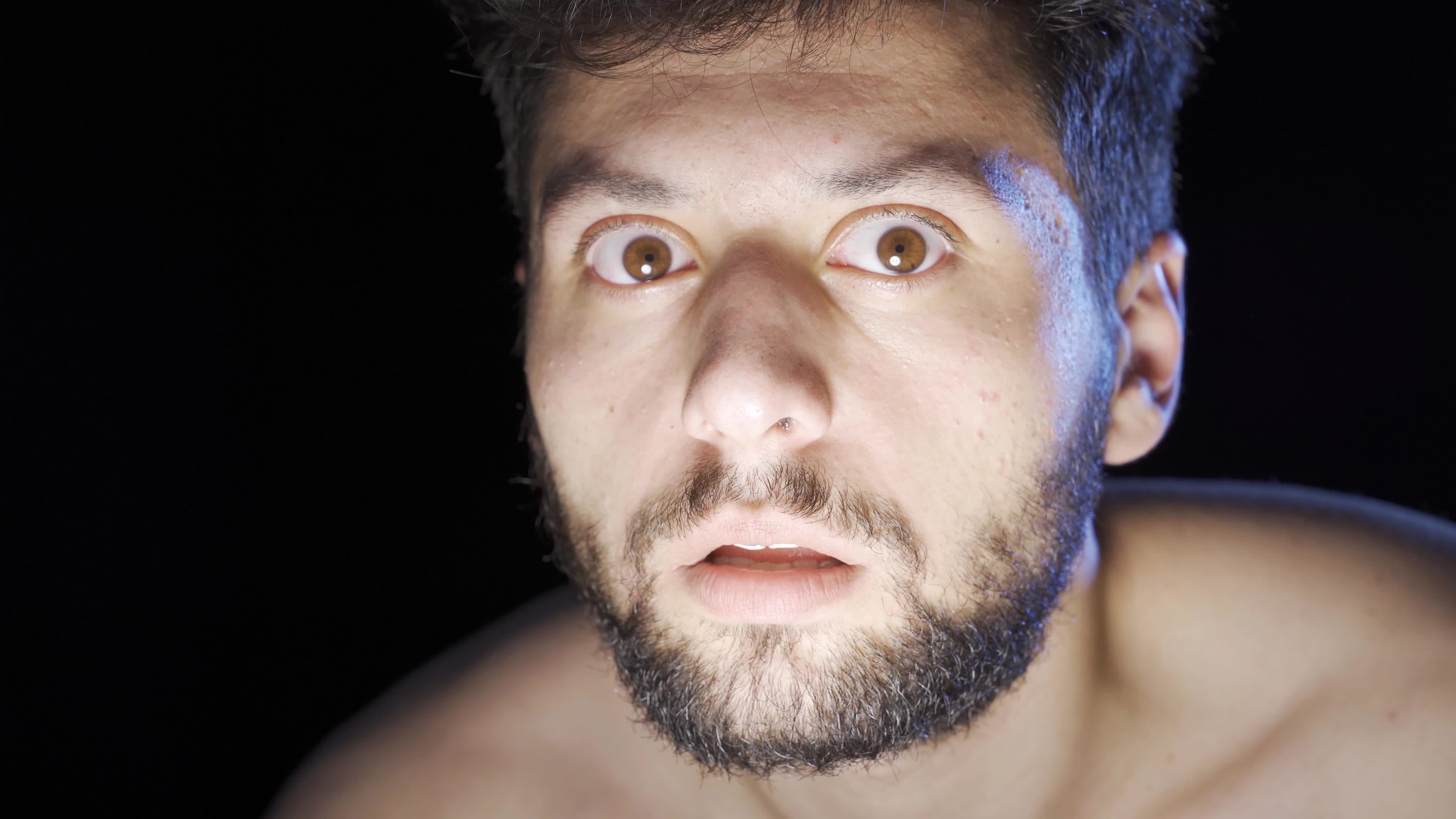 Schizophrenic behavior, Psychological problems. The schizophrenic man