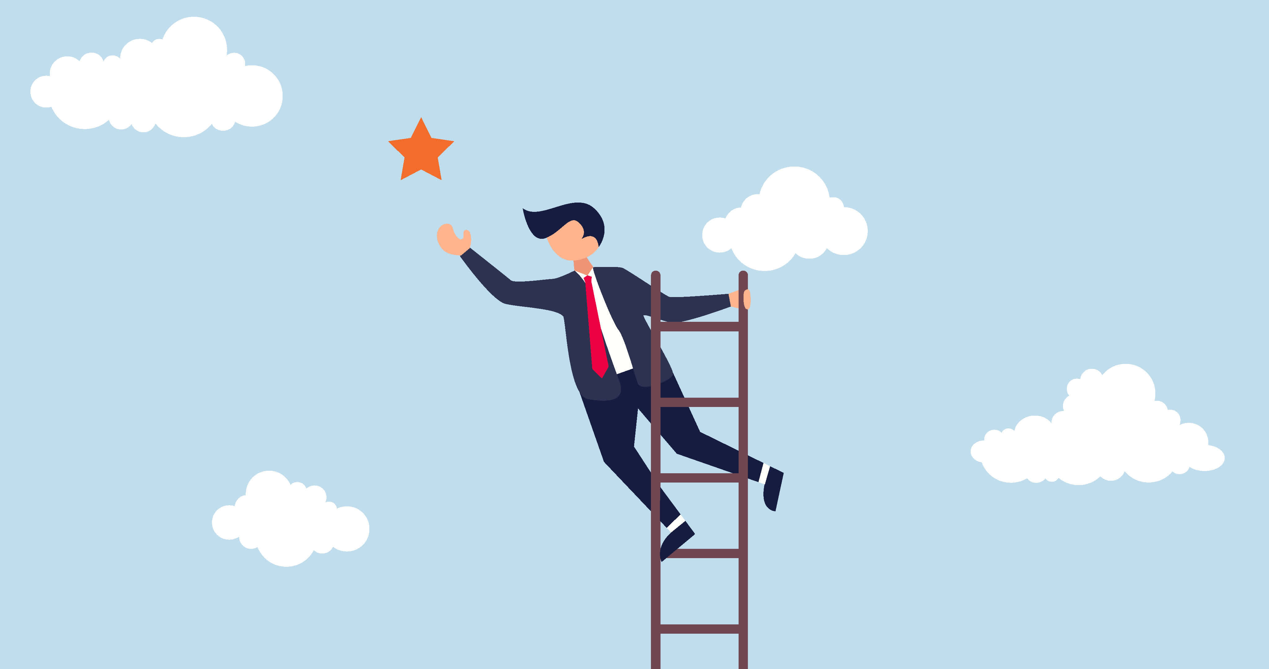 4k ladder of success or aspiration to achieve business goal animation