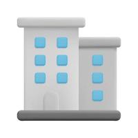 3d apartment icon vector. Isolated on white background. 3d building and architecture concept. Cartoon minimal style. 3d house icon vector render illustration.