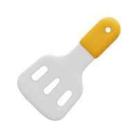 3d spatula icon vector. Isolated on white background. 3d kitchen, tool and equipment concept. Cartoon minimal style. 3d kitchen icon vector render illustration.