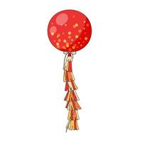 Big red helium balloon vector illustration