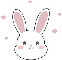 cute easter bunny vector