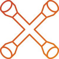 Cross Wrench Icon Style vector