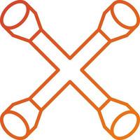 Cross Wrench Icon Style vector