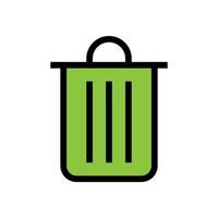 Trash can line icon isolated on white background. Black flat thin icon on modern outline style. Linear symbol and editable stroke. Simple and pixel perfect stroke vector illustration.