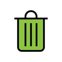 Trash can line icon isolated on white background. Black flat thin icon on modern outline style. Linear symbol and editable stroke. Simple and pixel perfect stroke vector illustration.