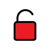 Unlock padlock line icon isolated on white background. Black flat thin icon on modern outline style. Linear symbol and editable stroke. Simple and pixel perfect stroke vector illustration.