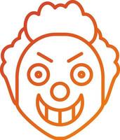 Scary Clown Icon Style vector