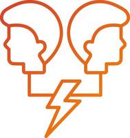 Conflicting Thoughts Icon Style vector