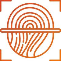 Fingerprint Scanning Icon Style vector