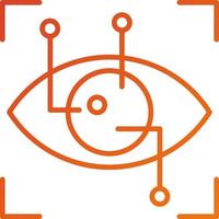 Eye Recognition Icon Style vector