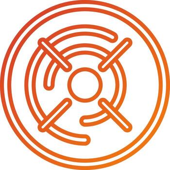 alcance icono estilo vector