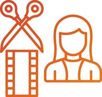 Film Editor Female Icon Style vector