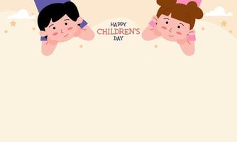 Happy World Children's Day with Copy Space Background vector