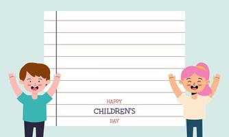 Happy World Children's Day with Copy Space Background vector