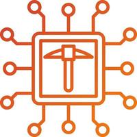 CPU Mining Icon Style vector