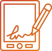 Digital Signature Icon Style vector